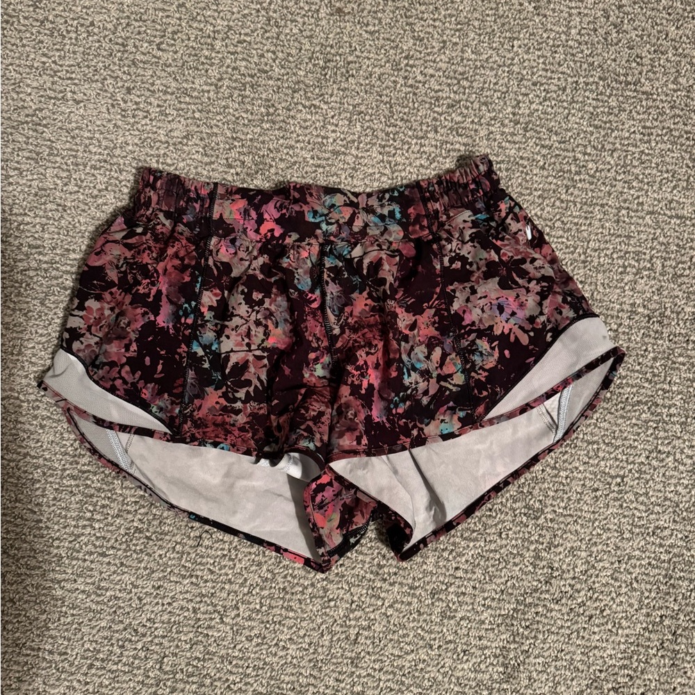 lululemon athletica Floral Athletic Shorts - Pink and Black
